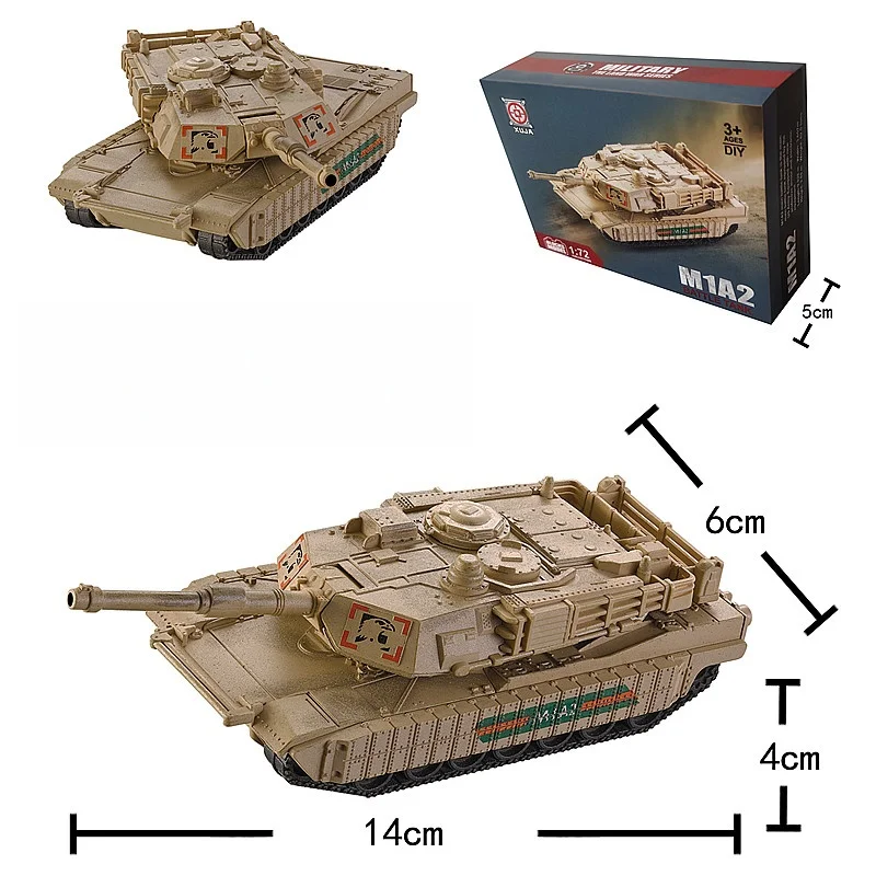 1/72 Amercian M1A2 Main Battle Tank Model Creative Military Series Building Blocks Home Decor Assembled Toys For Boys Xmas Gifts