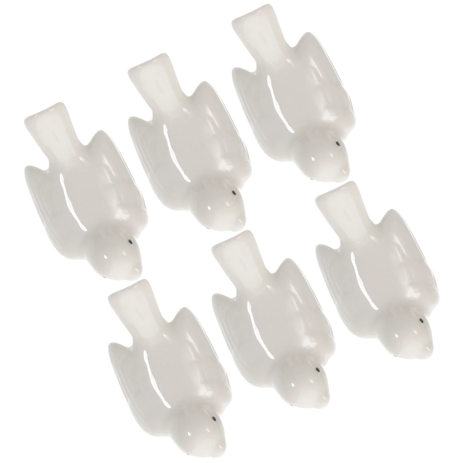 

6Pcs Bird Design Ceramic Chopsticks Holder Rack Dining Table Cutlery Rest Kitchen Spoon Holder Decorative Chopstick Rests