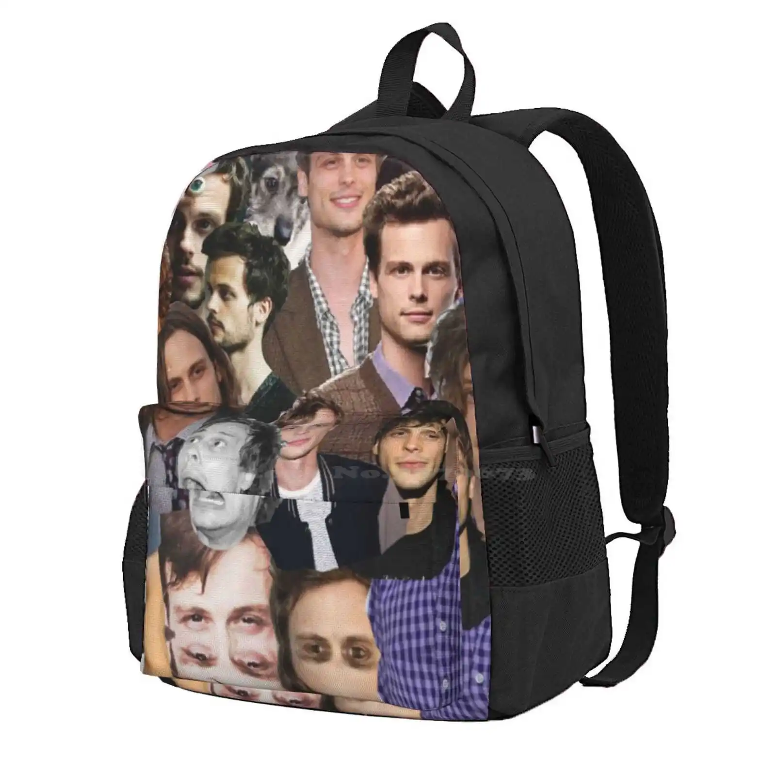 Matthew Gray Gubler Hot Sale Schoolbag Backpack Fashion Bags Picture Collage Mgg Matthew Gray Gubler Criminal Mindes Spencer