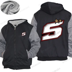 thick hoody coat Moto Rider hoodies Men Gray  Customized 5 Johann Zarco thick hoody Adult euro size sbz4107 Cotton thick hoody