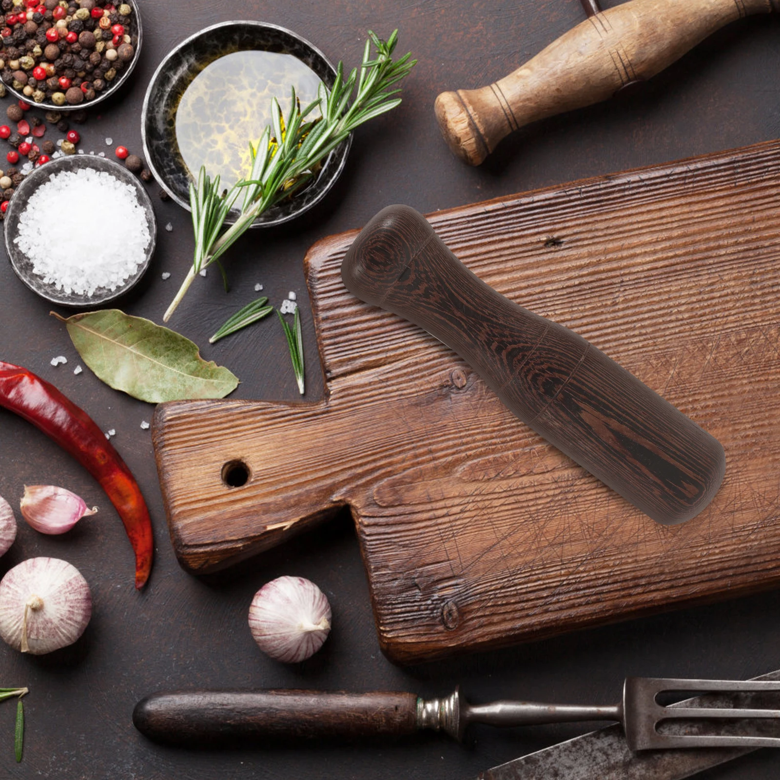 

Chicken Wing Wood Garlic Grinder 17 5cm Kitchen Utensil Mortar Pestle Sauce Medicine Soup Puree Paste Food Masher Wooden