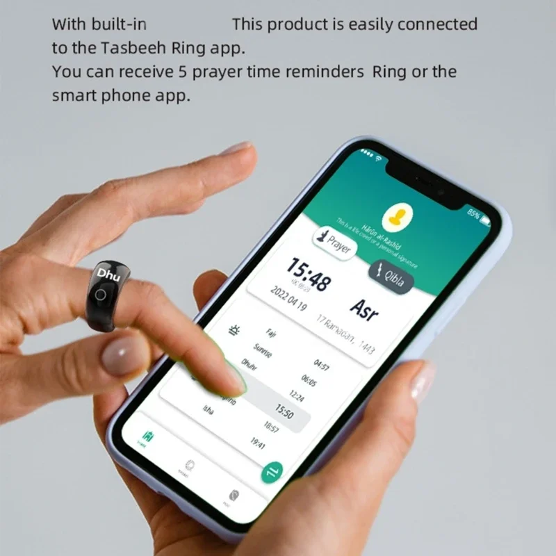 Multifunction Digital Counting Rings Mobile App Control Tasbih Faith Daily Practices Zikr for Rings Prayer M4YD and Spiritual
