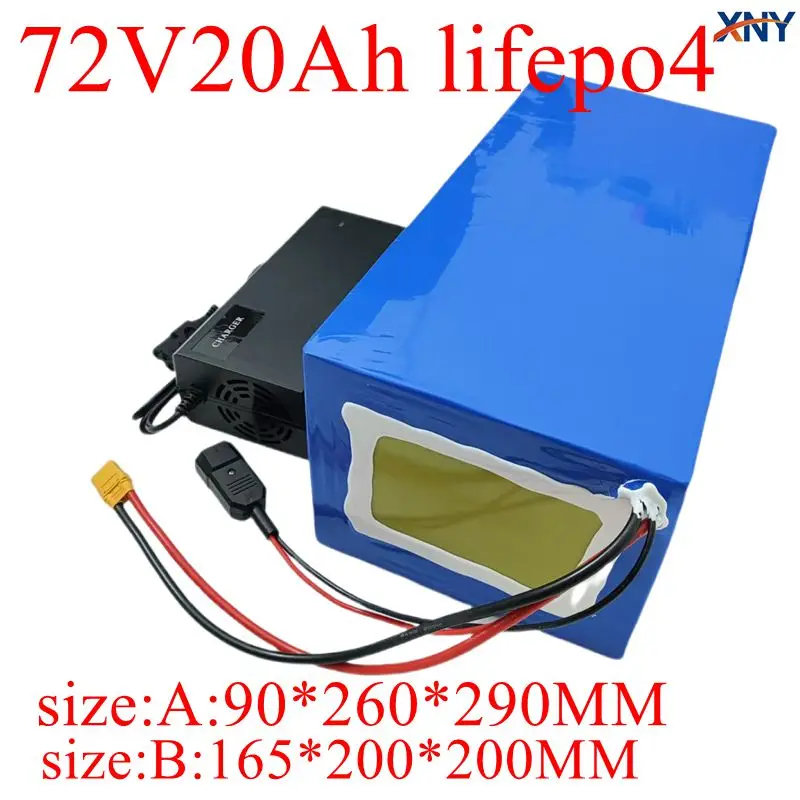 

lithium 72v 20Ah lifepo4 battery deep cycle with BMS for 1500w 2000w bike scooter Tricycle motorcycle +3A charger