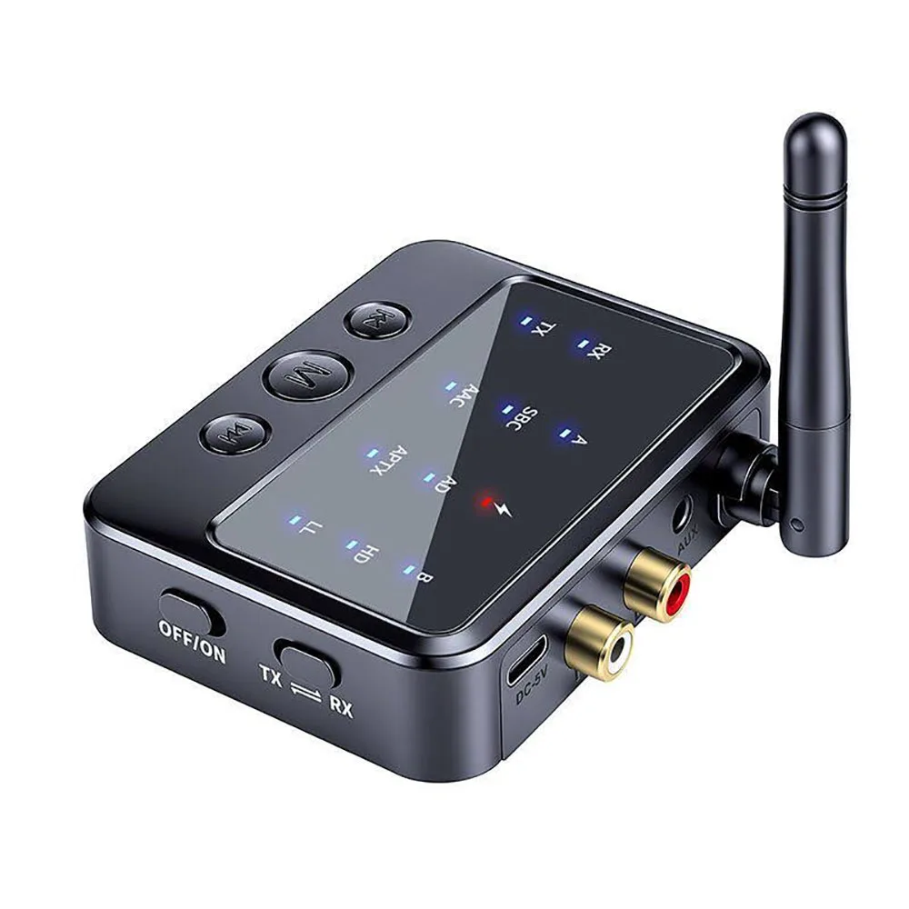 Kebidumei Bluetooth 6.0 Nadajnik-Odbiornik Audio AptX-Adaptive AD/HD/LL AAC 3.5MM AUX RCA Stereo HiFi Bezprzewodowy Adapter Muzyczny — 2