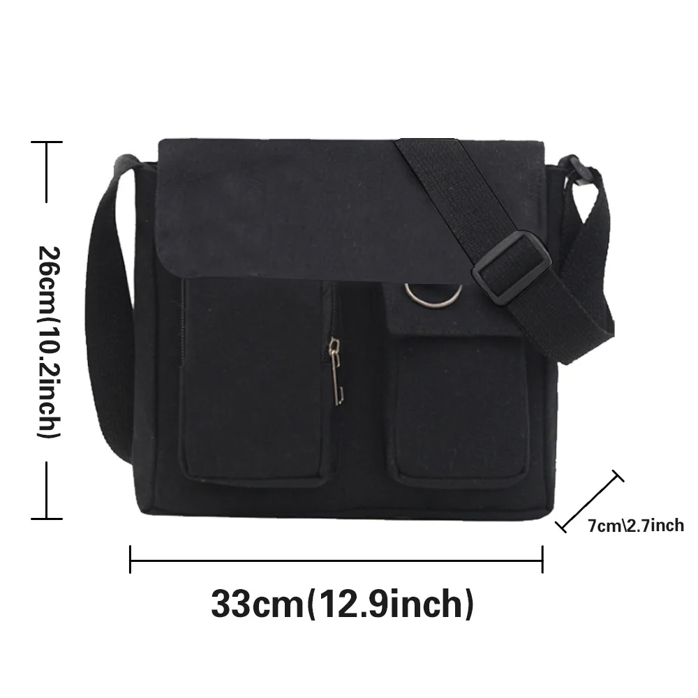 New Canvas Handbags Shoulder Bag Large Capacity Crossbody Bags for Teenager Girls Men Harajuku Messenger Bag Student School Bags