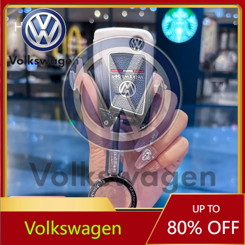 

Styling Mouldings For VOLKSWAGEN VW Car Flip Key Case Cover Shell For VW Volkswagen Golf 7 MK7 Tiguan MK2 For Seat Ateca Leon FR