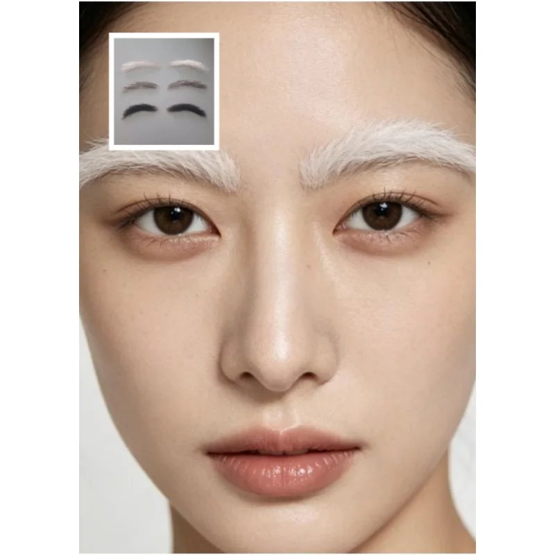 Trimmable Fake Eyebrow Hand Hook Lace Fake Eyebrow for Men Realistic Makeup
