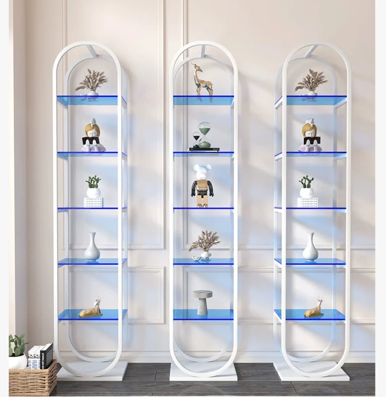 Light luxury clothing store display rack wall online celebrity simple shelf floor jewelry cabinet shoe store acrylic shoe rack