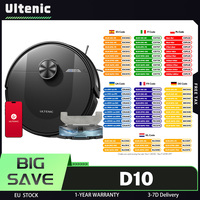 Ultenic D10 Robot Vacuum Cleaner, 4000Pa Suction, 120min Runtime, 15min LiDAR Quick Map, Carpet Auto-Boost, No-Go Zone, Carpet