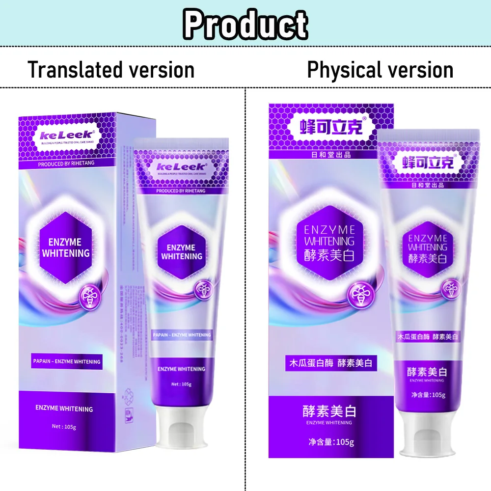 KeLeek Professional Mint Toothpaste Teeth Cleaning Whitening Fresh Breath Deep Clean Oral Care Gum Protection Gentle