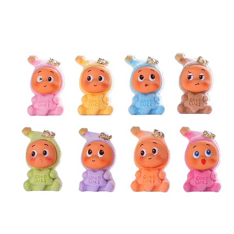 8pcs2025 nova boneca resina Meng grão par toque enfeites de mesa