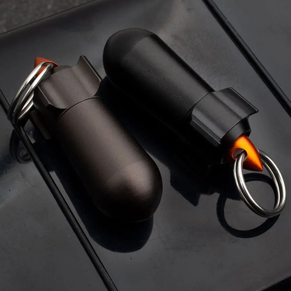 

Vitamin Healthy Care Medicine Organizers Tablet Container Aluminum Pill Case Pill Bottle Keychain Holder Pill Storage Box