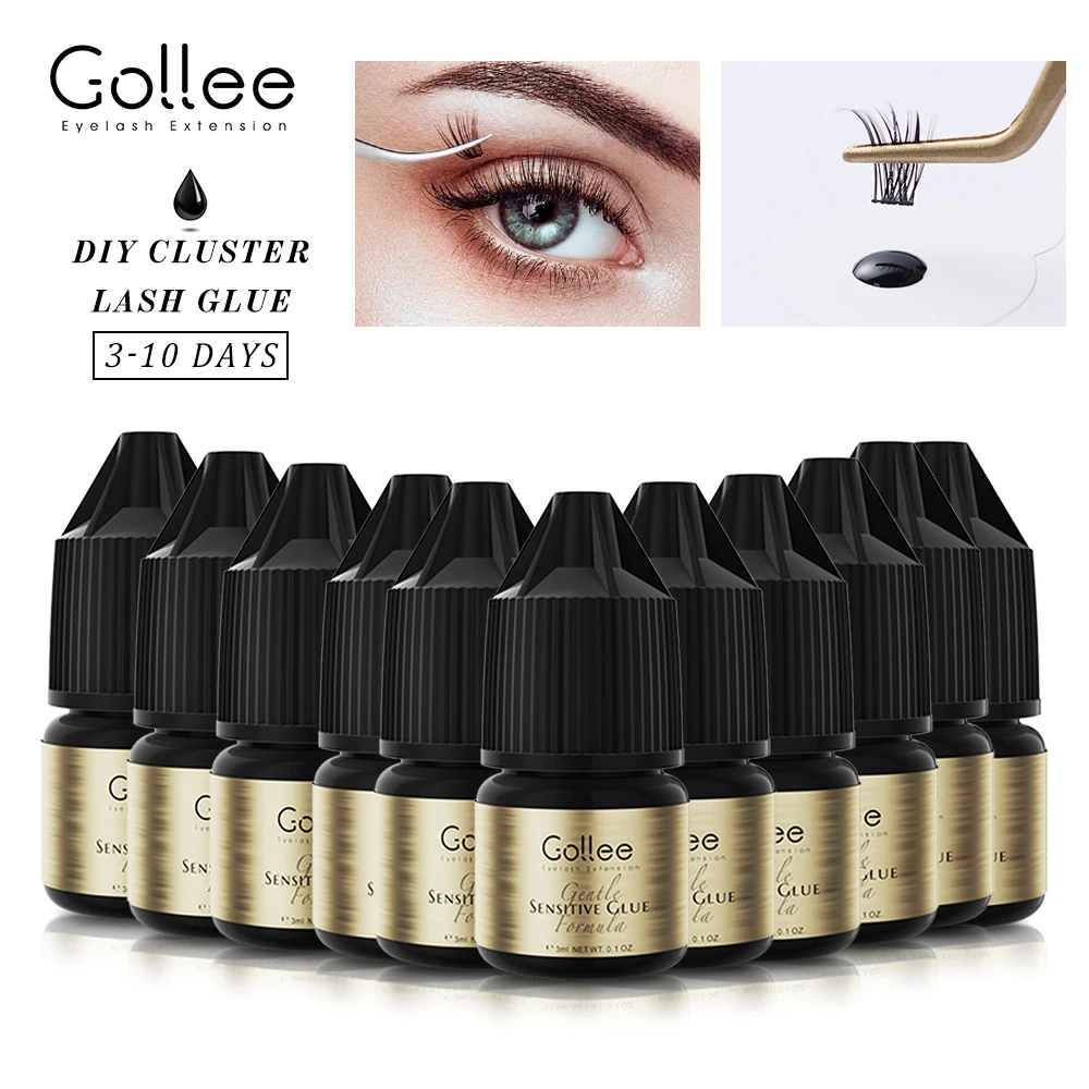 

Gollee Professional DIY 3 мл наращивание ресниц без раздражения быстросохнущий клей для самостоятельного домашнего использования наращивание ресниц инструменты для макияжа
