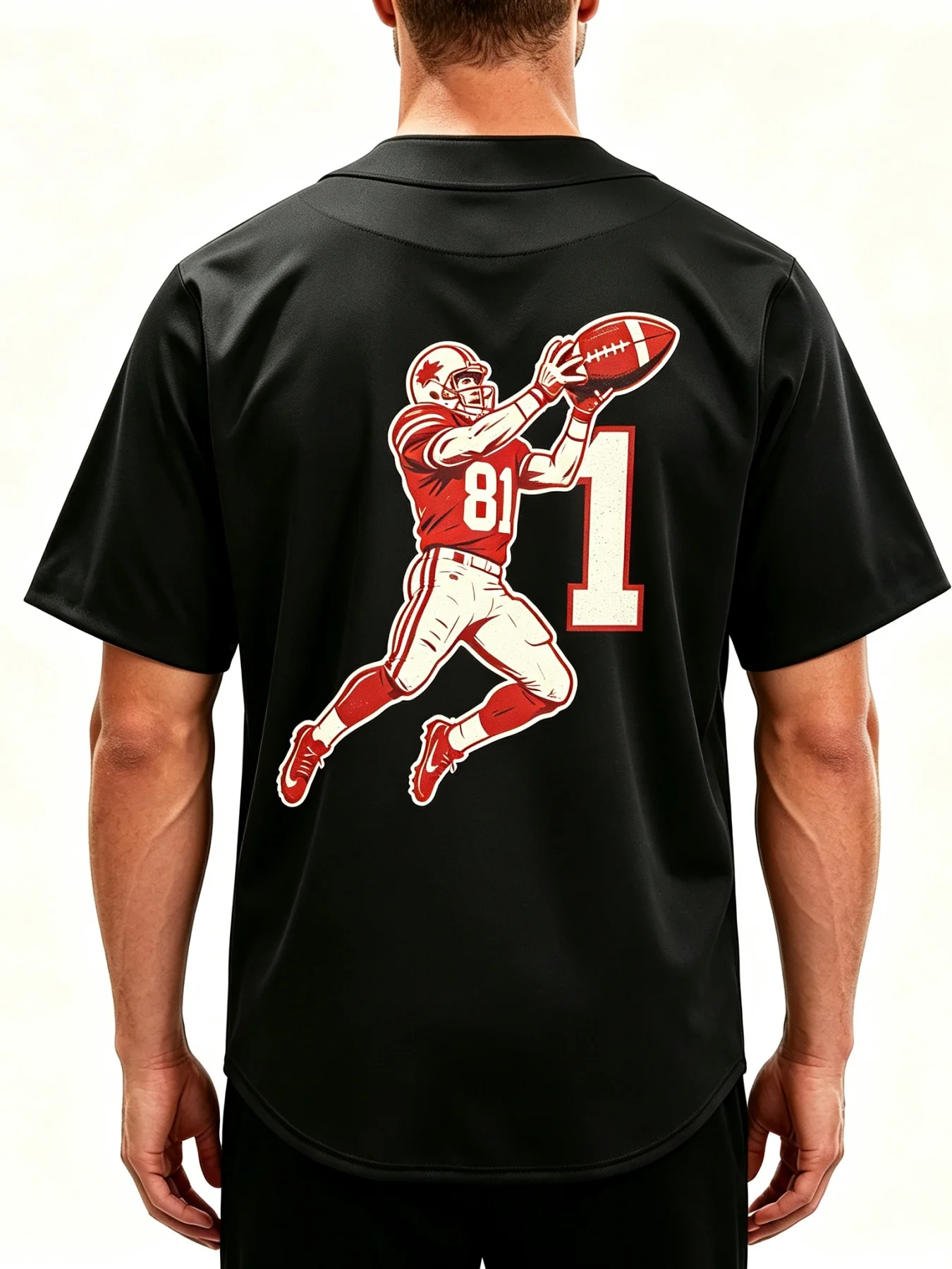 Men's Vintage Baseball Jersey Short-Sleeve Button-Down T-Shirt 'Play for the Game' Print Graphic Sports Uniform Shirt