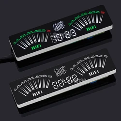 Fluorescent Screen Dual Channel Music Spectrum Voice Control Electronic Clock Display Car Atmosphere Lamp Multimedia Speaker