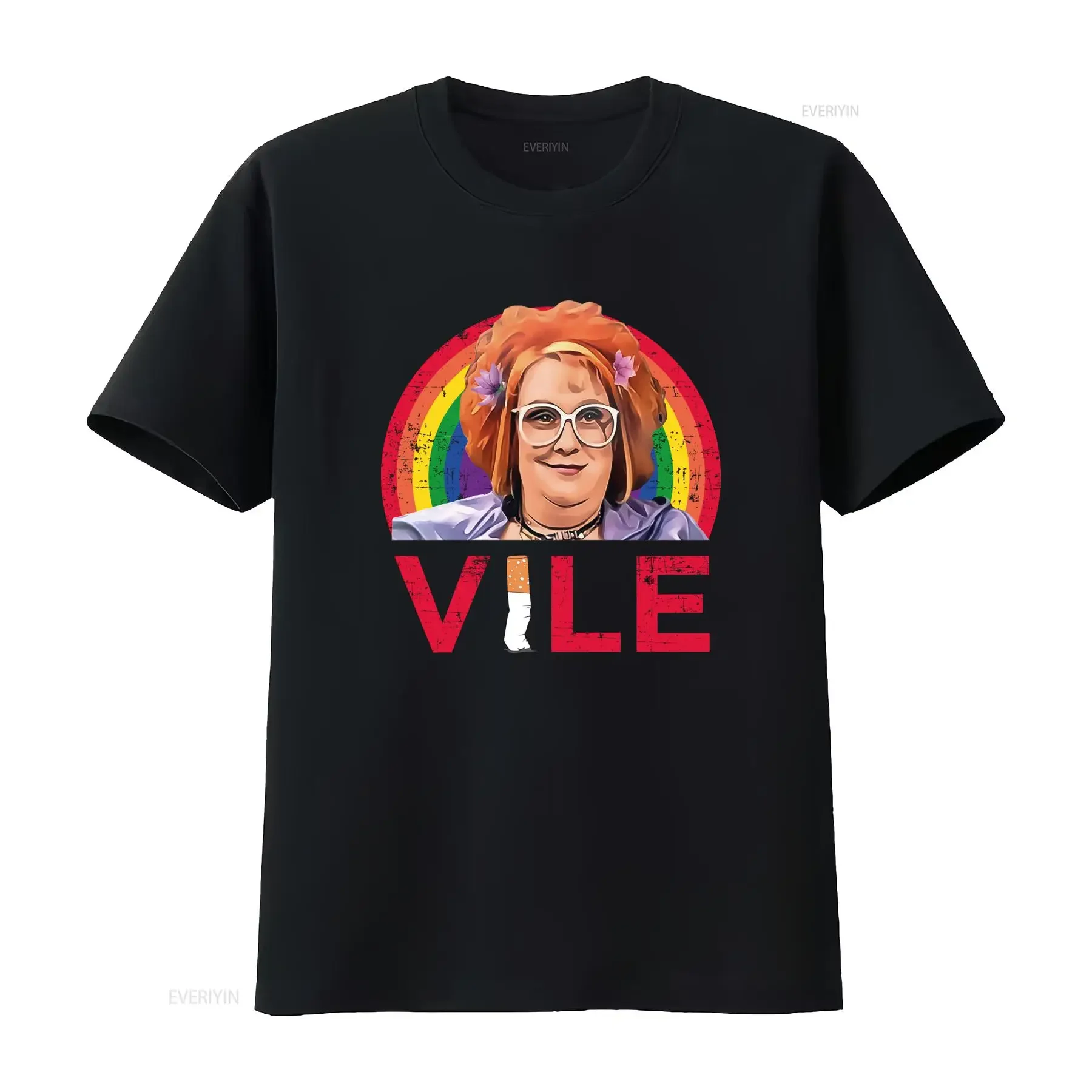 Smartypants Men's Funny Give Me Linda La Hughes Vile TV Show T Shirt Retro Vintage Comedy with Black Red Text Design for