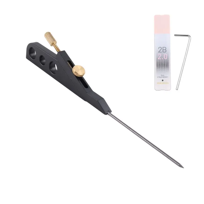 ABLB-Guitar Measuring Tool Marking And Measuring String Saddle Slot L For Height Instrument Repair Black