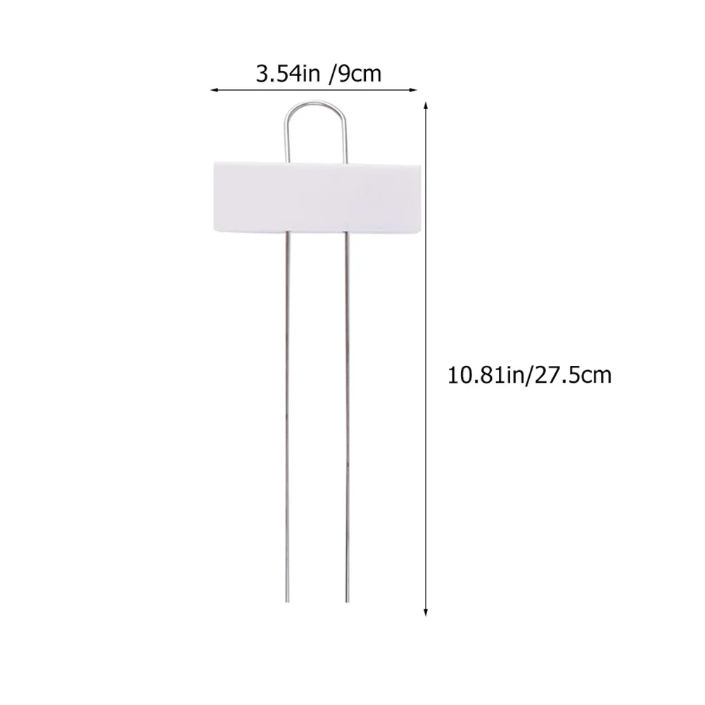 6 قطعة ملصقات نباتية معدنية طويلة مقاومة للماء للاستخدام في الحديقة الخارجية تحديد النباتات الدفيئة للكتابة مقاومة للصدأ على شكل حرف T #2