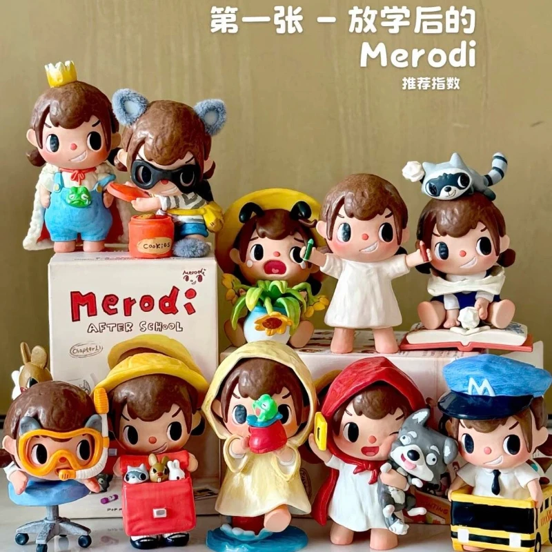 

Genuine Pop Mart Merodi After School Series Blind Box Figure Mischief Girl Plush Doll Collectible Toy Birthday Gifts Mystery Box