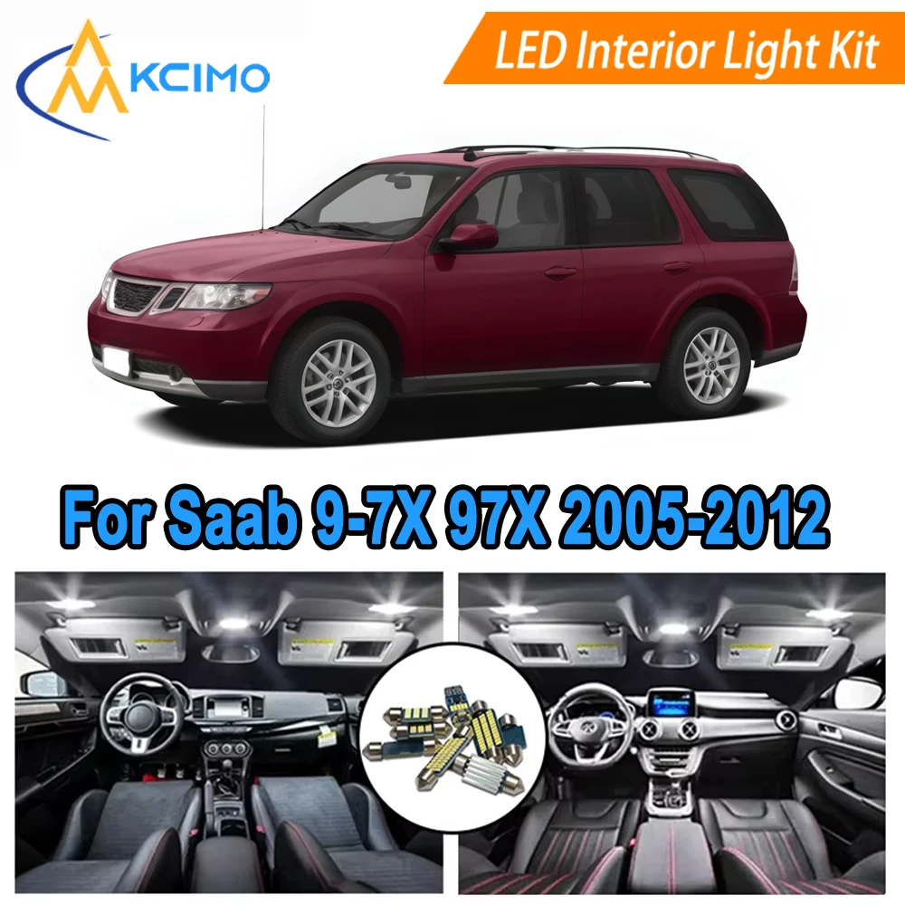 

Белые/синие светодиодные внутренние лампы для Saab 9-7X 97X (2005-2012) Яркие светодиодные фонари Купольная карта Дверь ​ ​ ​ Комплект для замены автомобильных ламп