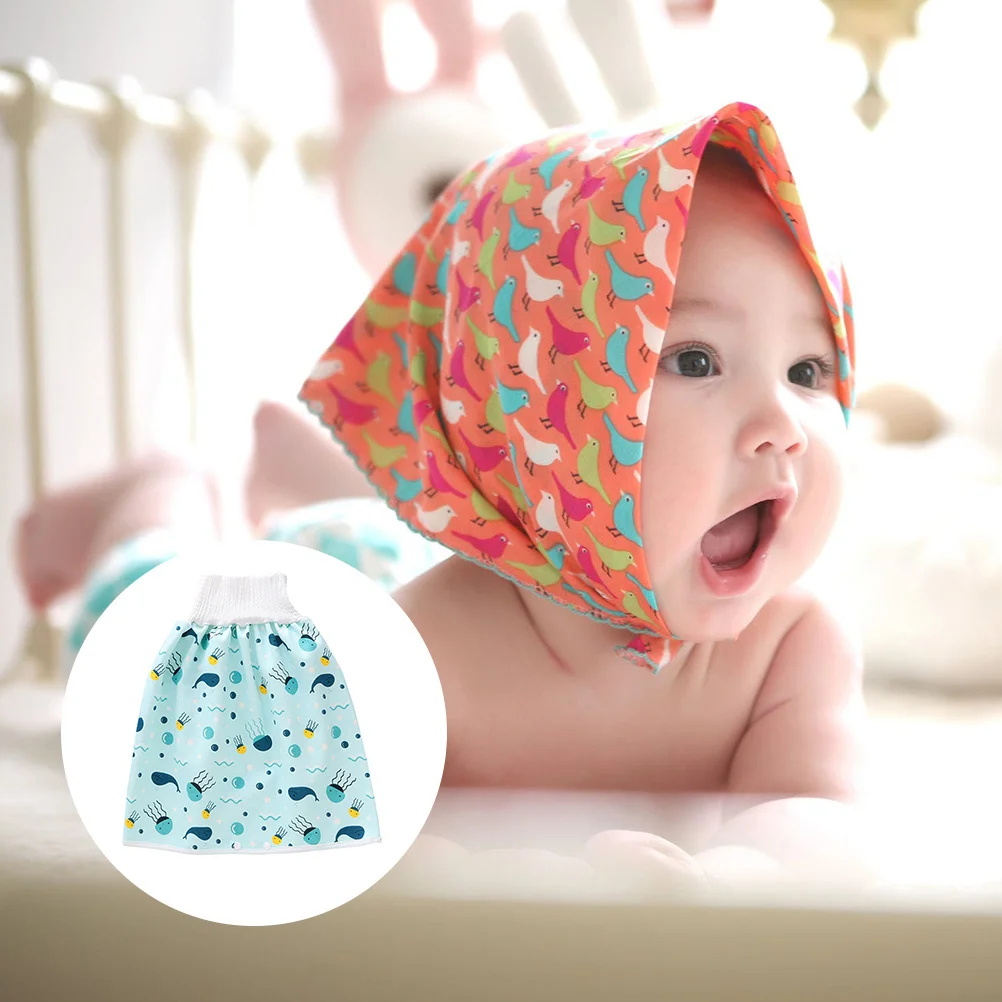 

Baby Diaper Training Skirt Waterproof High Waist Infant Potty Training Sea Color L Cotton Breathable Absorbent