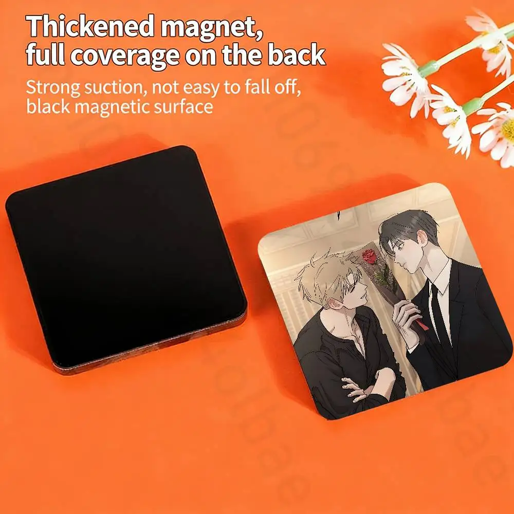 Red Thread Quest Anime Fridge Magnet Personalized Magnetic Durable Plastic Square Picture Surface Fridge Magnets