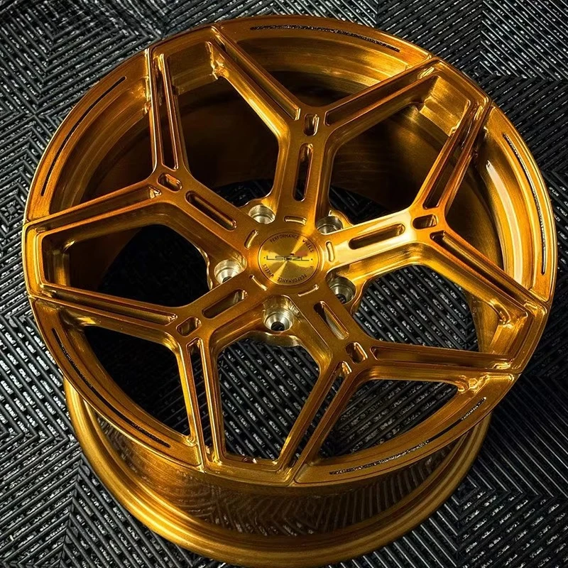 

Custom Forged Alloy Wheel 15 18 20 22 24 26 Inch Polished Gold 5x112 Rim 5x114.3 5x130 6x139.7 5x120 For Passenger Car Wheel
