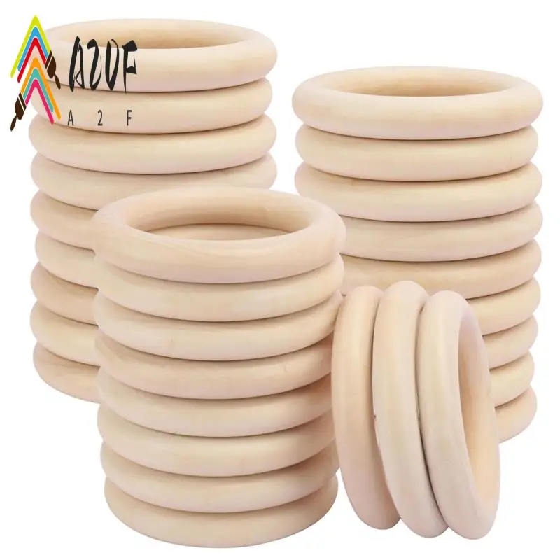 

A20F-30 упаковка незавершенных деревянных колец из натурального 4-дюймового дерева, ремесленные кольца для поделок своими руками, изготовления ювелирных изделий, макраме и домашнего декора