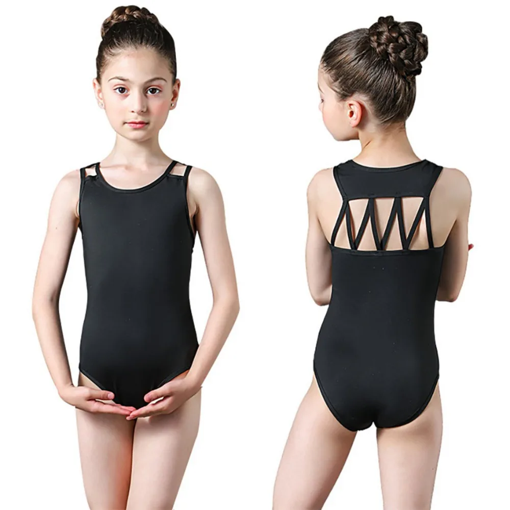 

Children Girls' Ballet Leotard Camisole 3-12 Years Toddler Hollow out Back Sleeveless Dancewear Gymnastics Tight Bodysuit