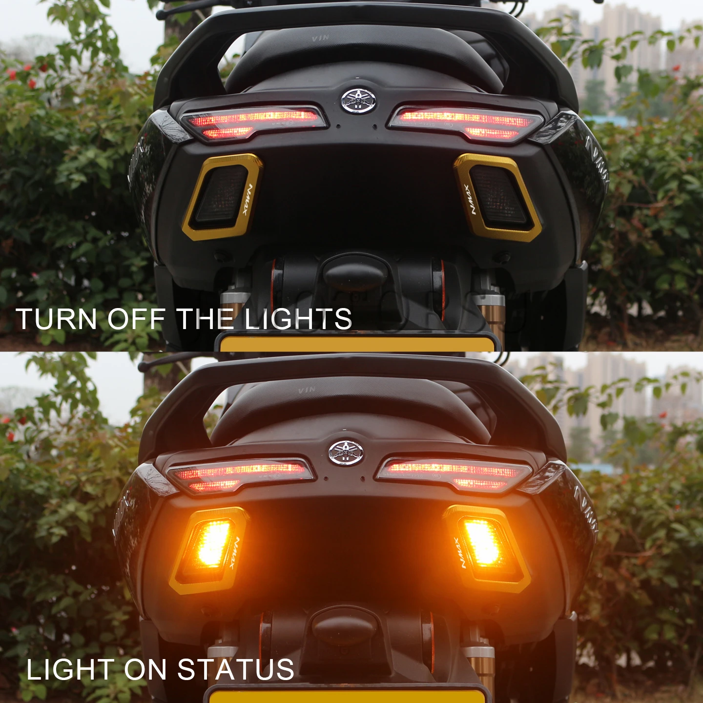 

Motorcycle For YAMAHA NMAX125 NMAX155 2025- 2026 Rear Turn Signal Cover Trim Taillight Light Protection Shell Decorative Cap