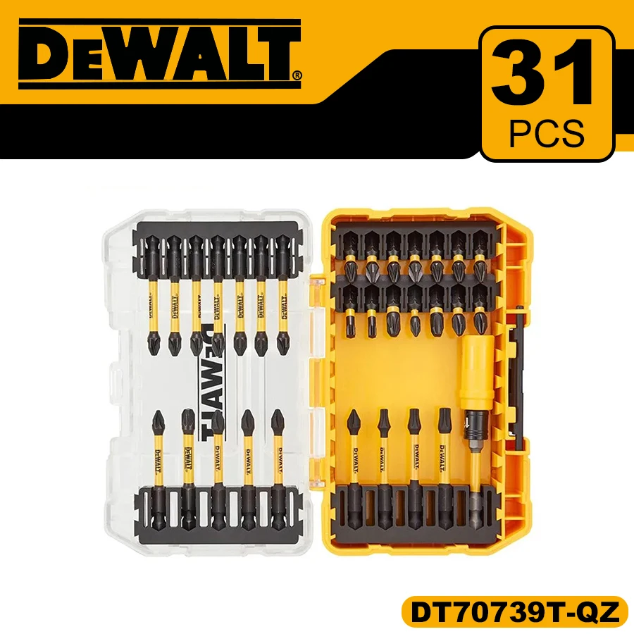 

DEWALT DT70739 FLEXTORQ Screwdriver Bits Set 31 Pcs Cordless Driver Impact Drill Bits Set Dewalt Power Tool Accessories