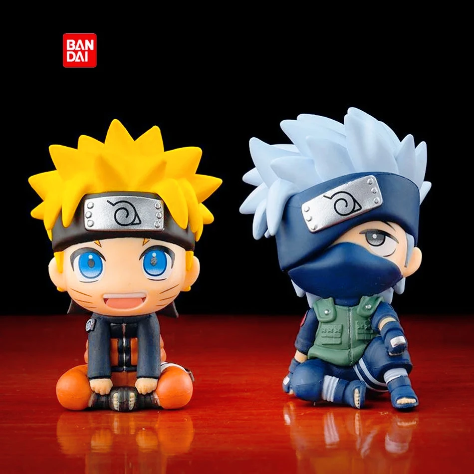 Figuras de Anime de Naruto, figuras de acción de Kakashi, versión Q, figura Kawaii Sasuke Itachi, decoración de coche, modelo de colección de juguete