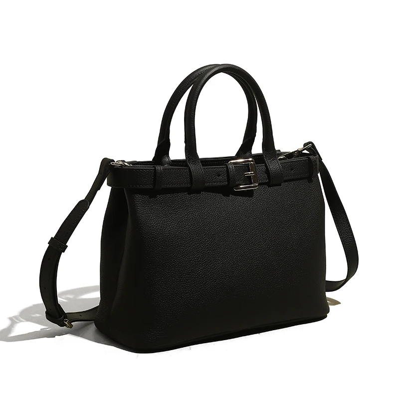 DSGUTWO 2024 New Commuter Borsa a spalla singola in vera pelle Borsa da trasporto in pelle di grande capacità per uomini e donne