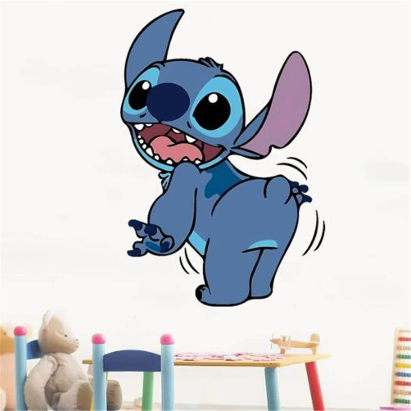 Lilo & Stitch Cartoon Stitch Movie Wall Stickers For Kids Rooms Kindergarten Living Room Bedroom Wall Decoration Animated Poster