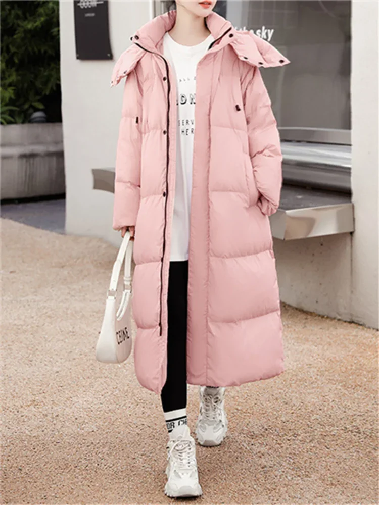 Parka con coulisse per donna autunno inverno cappotti con colletto alla coreana di nuova moda con cappuccio giacche Casual oversize solide