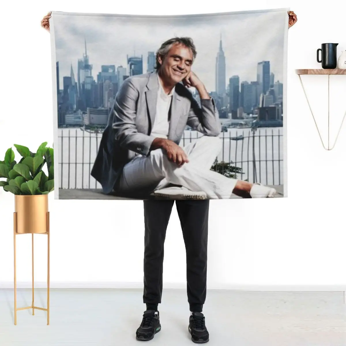 Andrea Bocelli Throw Blanket valentine gift ideas Sofa Quilt Stuffeds Beach Sleeping Bag Comforter Blankets