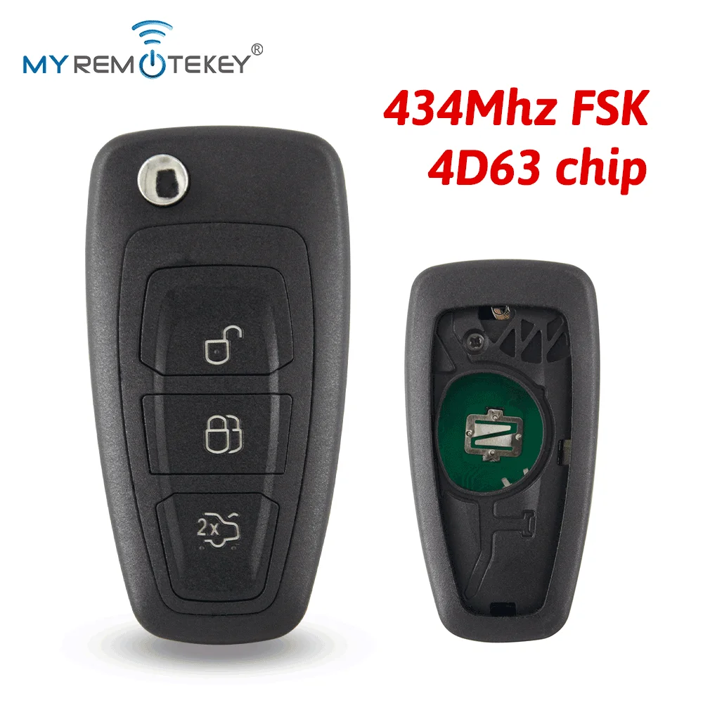 

REMTEKEY AM5T15K601AD 2036872 car remote flip key 3 button 434mhz FSK with 4D63 chip for Ford Mondeo Focus C-Max S-Max 2011-2015