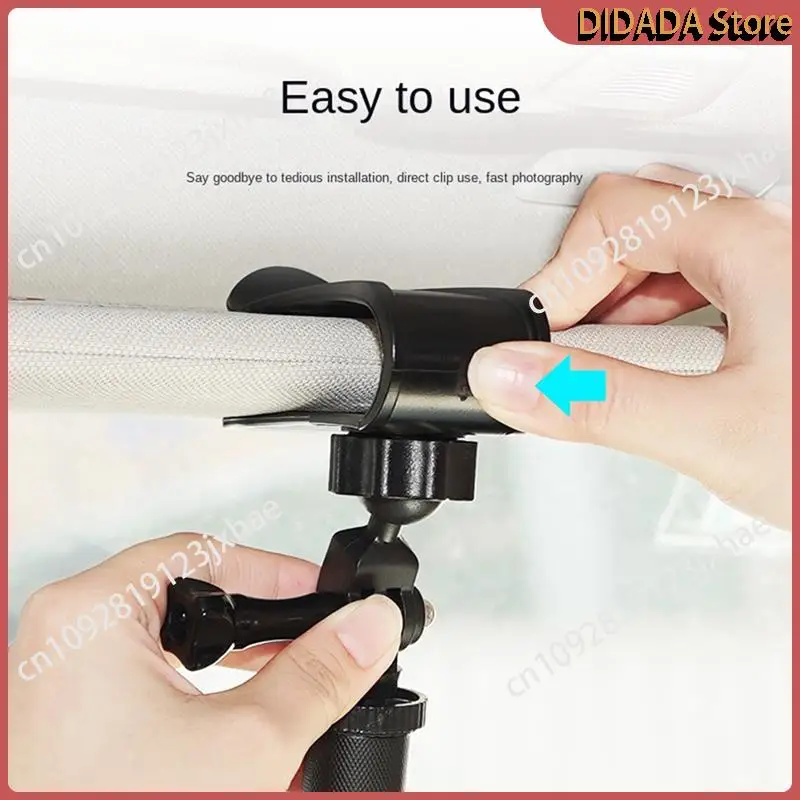 N82R Car Sun Visor Mount For Gopro Hero 12 11 10 ,DJI Osmo Pocket 3/4 Action Camera Accessories