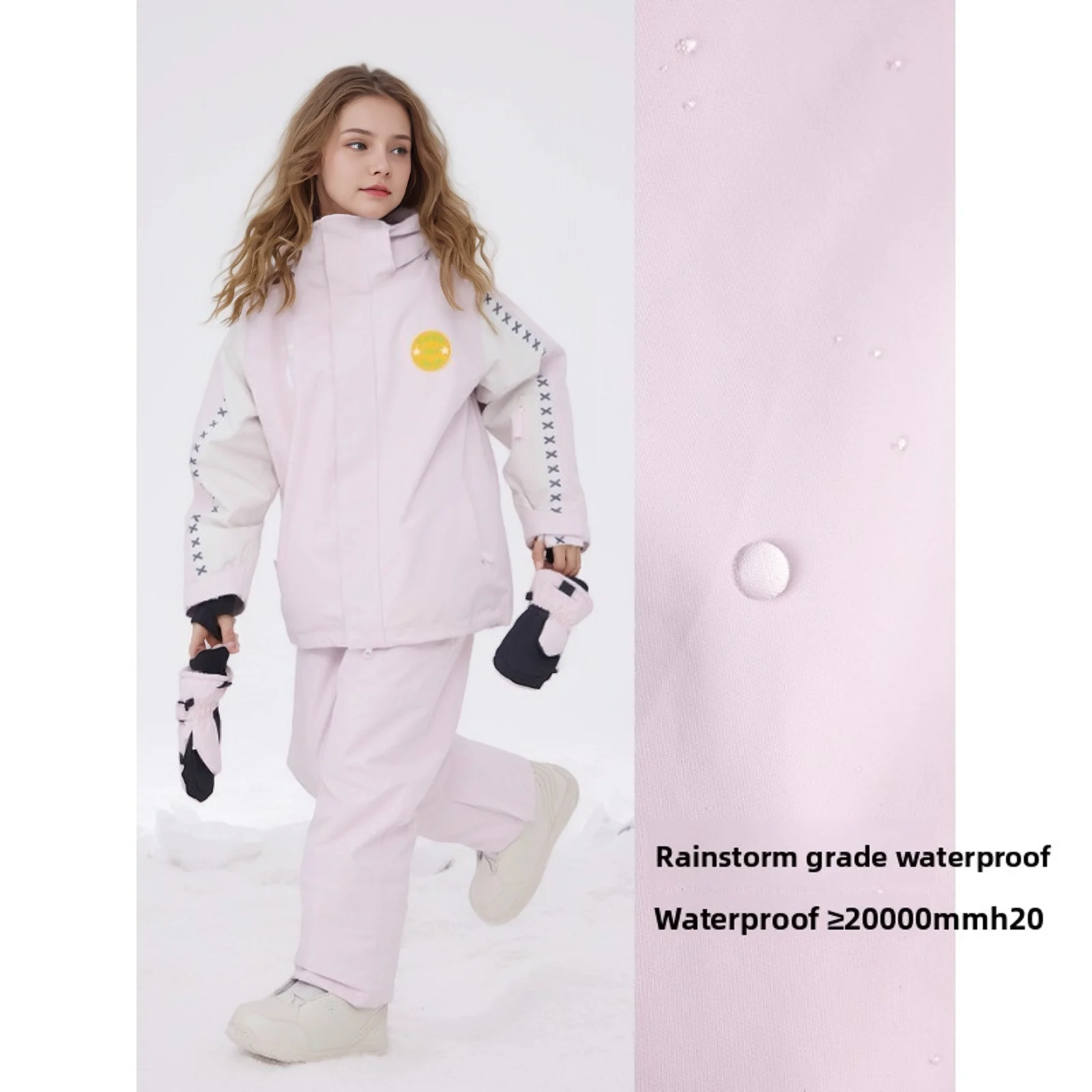 Set tuta da sci per bambini Coldelement - Design diviso impermeabile e caldo per sport all'aria aperta autunnali e invernali Abbigliamento da sci unisex per bambini