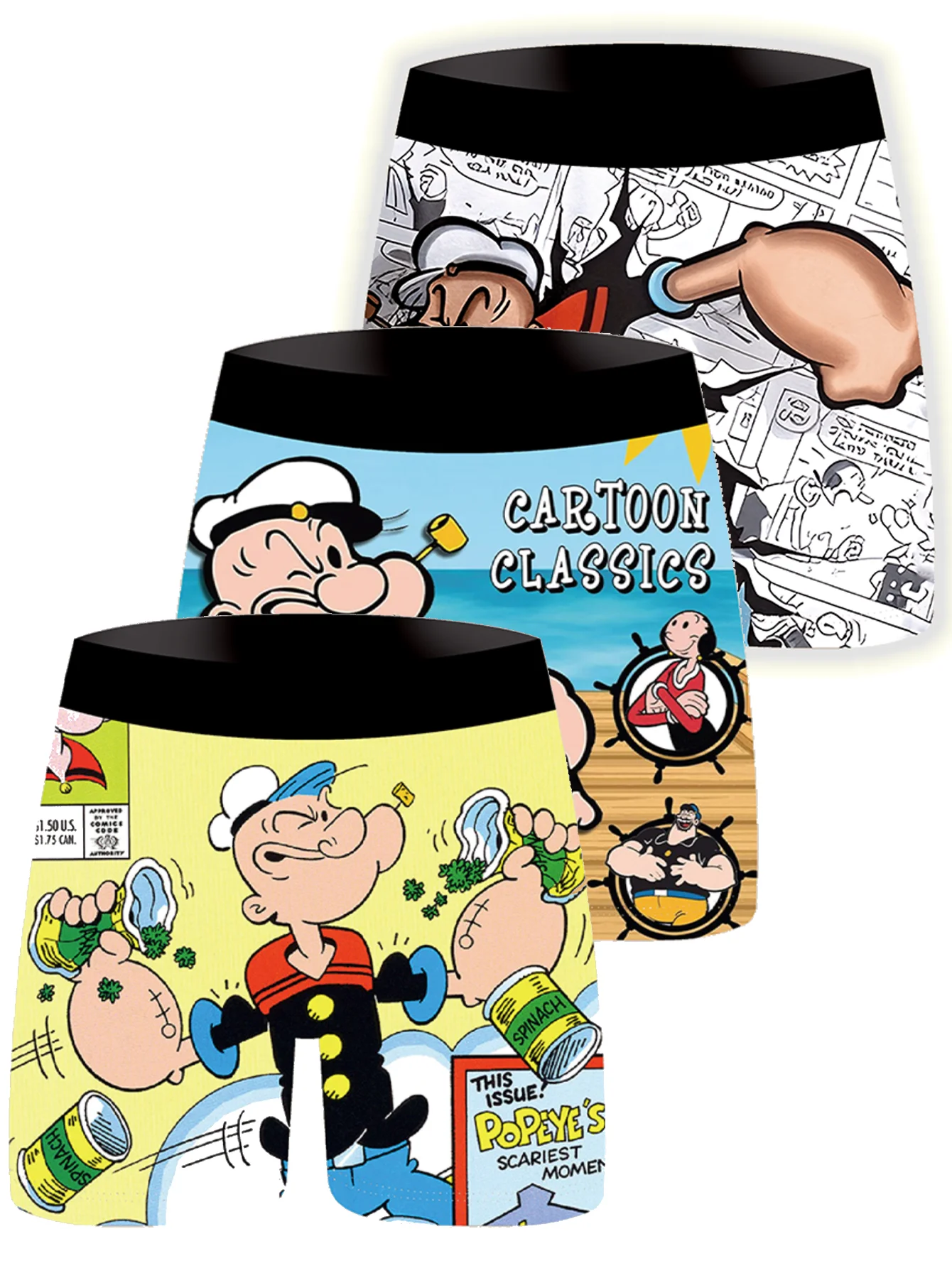 3-Pack Fashionable Men's Boxer Shorts, Comfortable, Soft, Fashionable, Printed, Casual and Versatile Men's Underwear