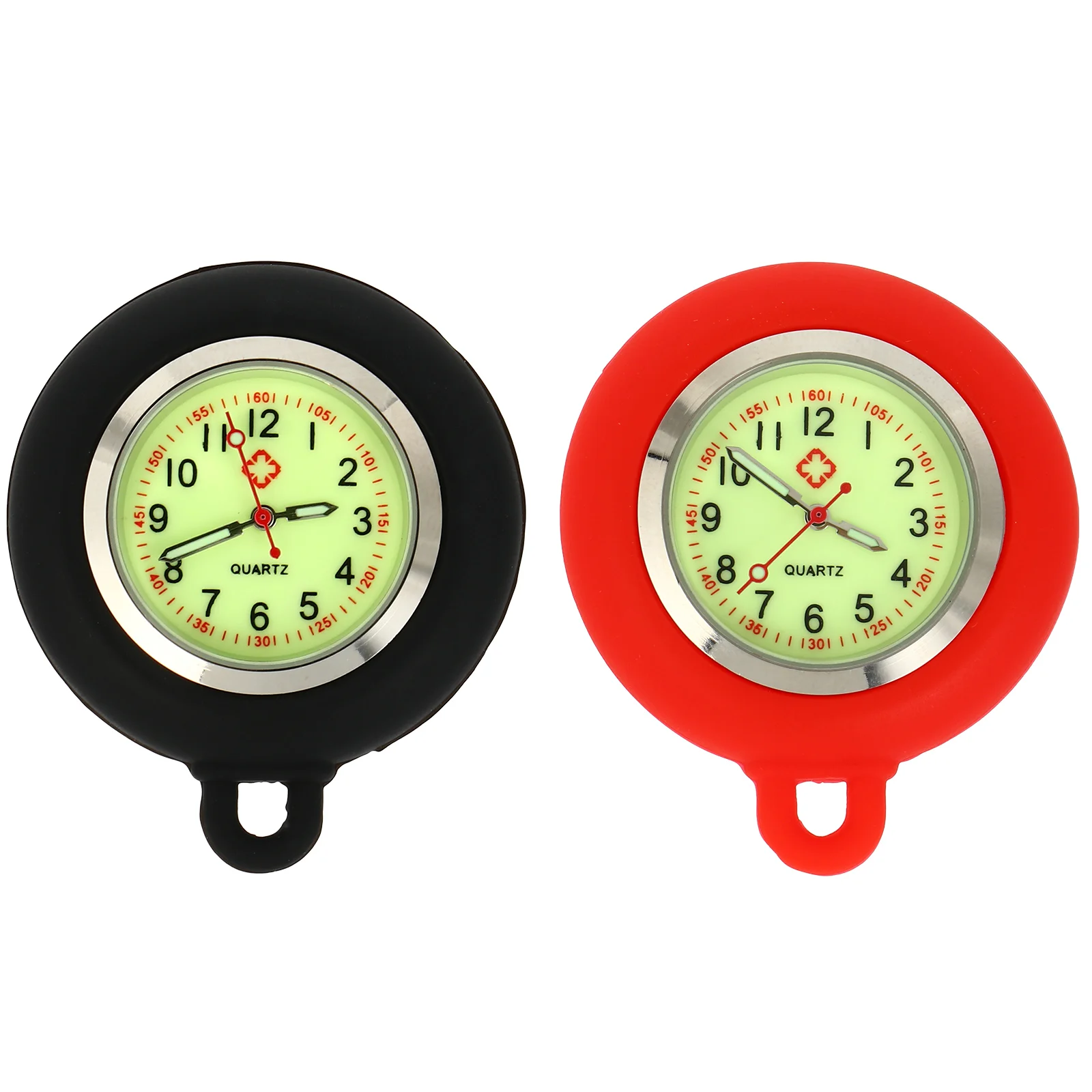 

2pcs Light Silicone Nurse Pocket Vintage Watch Dial Watch Parts Vintage Dial DIY Quartz Chain Retractable Pins Gifts