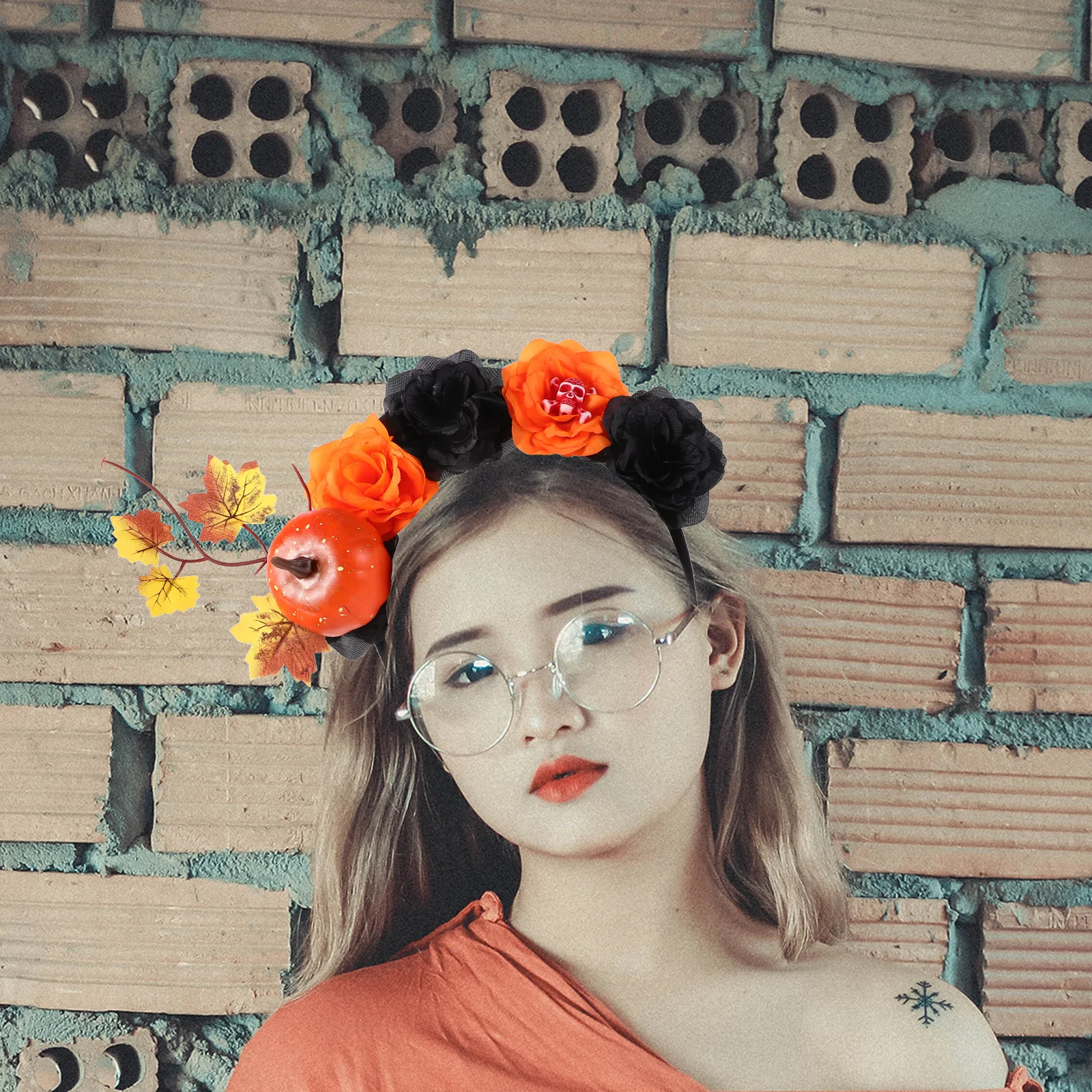 

Обруч для волос с тыквой и черепом, повязки на голову на Хэллоуин, головной убор для взрослых и женщин, аксессуары, украшение для волос