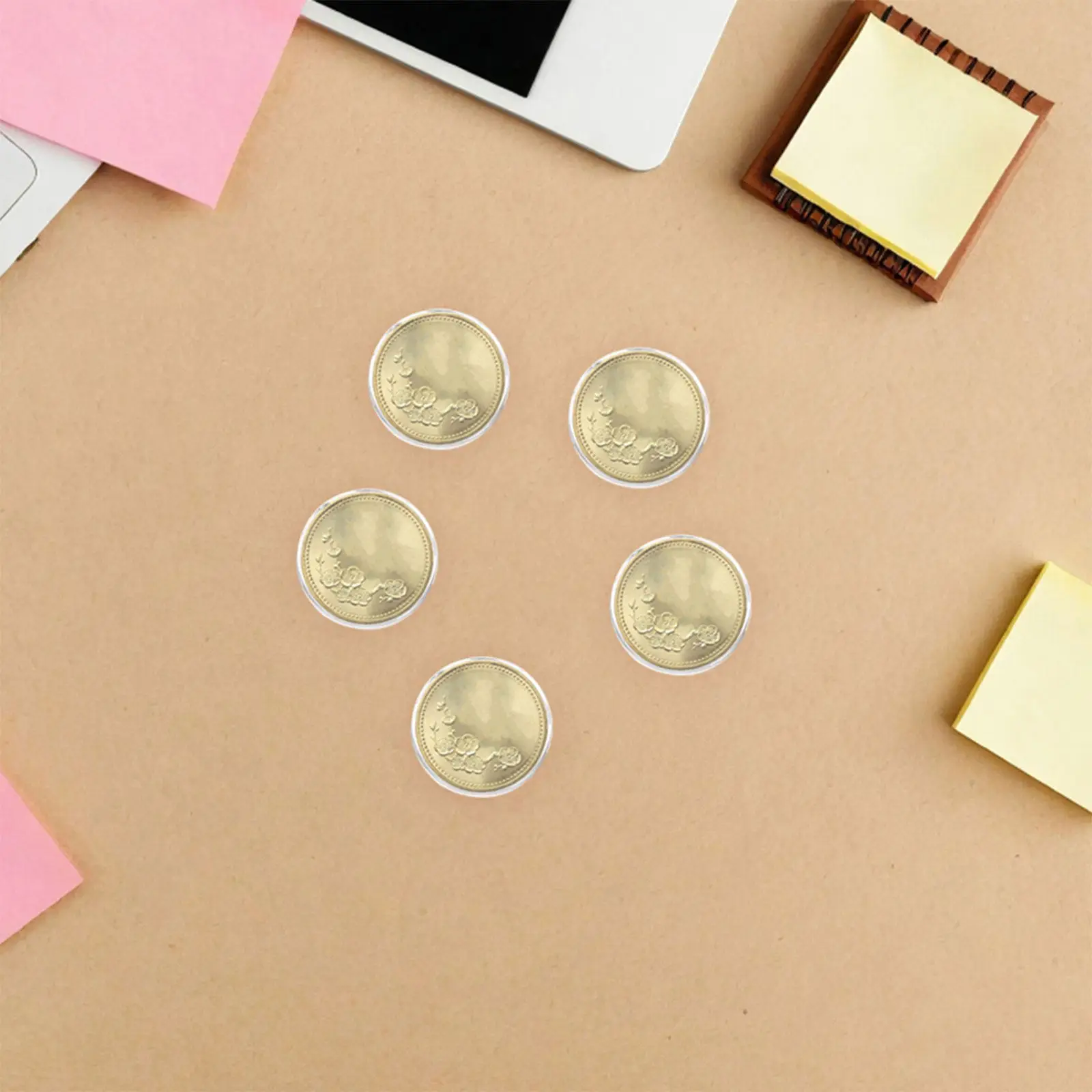 100Pcs Transparent Round Acrylic Coin Capsule Display Case Coin Organizer Protective Storage Capsule Round Display Case