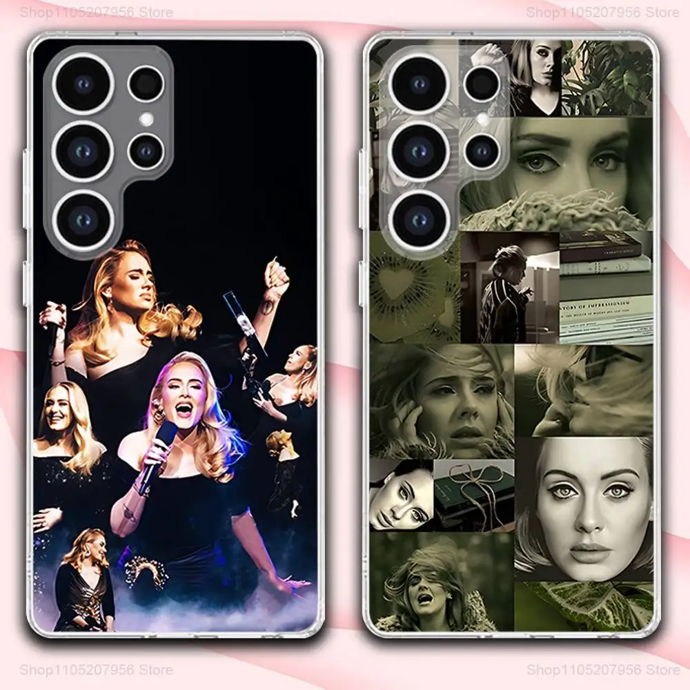 

Singer A-Adeles For Samsung A30,71,51,S9,10,20,Ultra,FE,Lite,S25,24,22,23,21,PIus Transparent Soft Phone Case