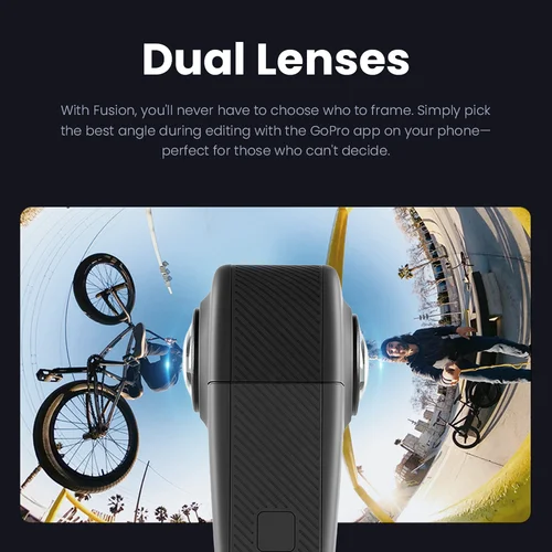 Imagen 2 del producto GoPro Fusión 360 ° Cámara deportiva profesional de disparo omnidireccional Cámara de acción GoPro HD inteligente de 5,2 K para deportes extremos