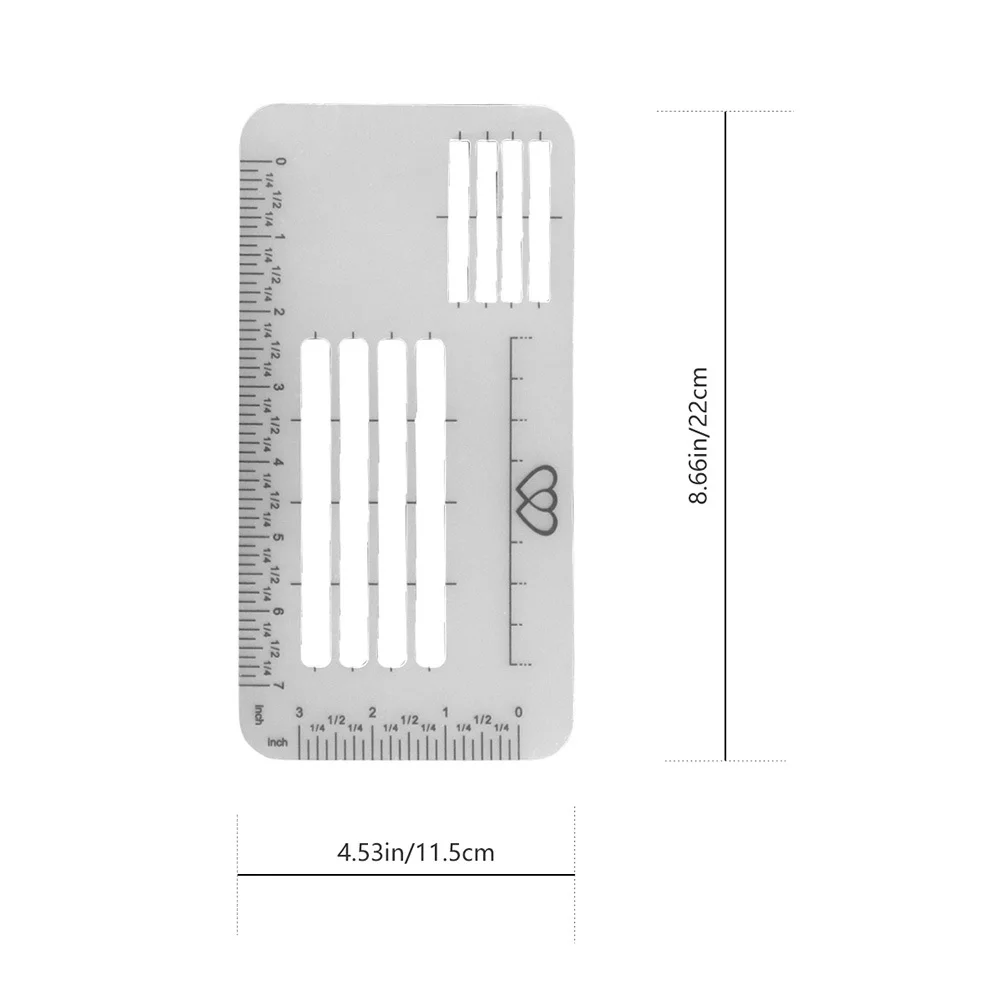 Plantilla de direccionamiento, guía de regla de plástico transparente para plantilla de sobre, suministros escolares, plantilla de costura, diseño multien uno, 4 Uds.