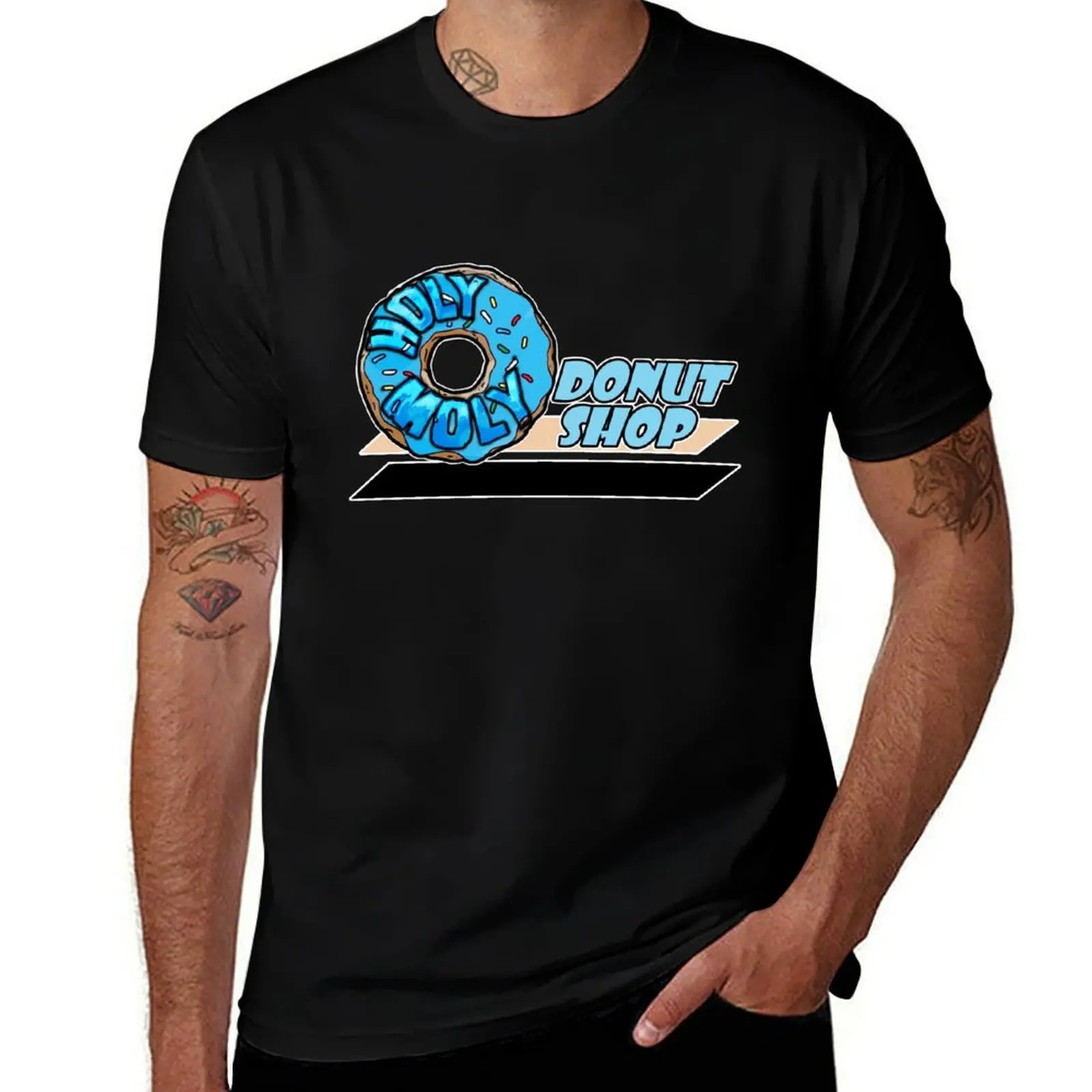 Holy Moly Donut shop T-Shirt Fashion Pattern Printed Tee Shirt T-Shirt