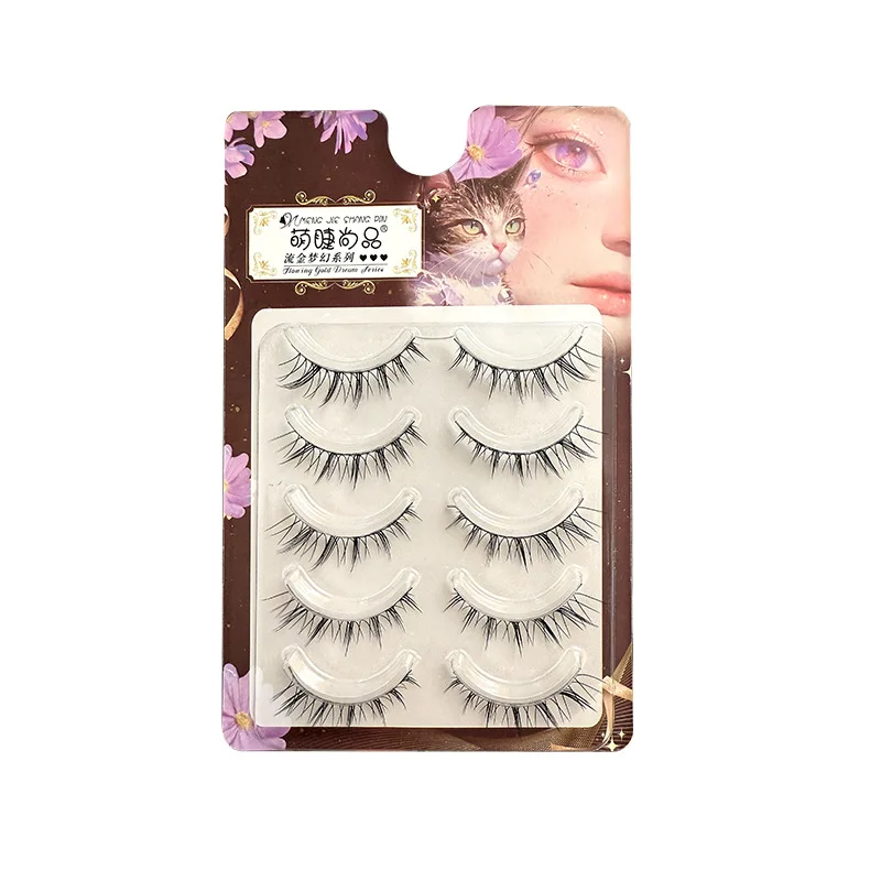 Ciglia di volpe Ciglia finte con angoli esterni estesi Strisce di ciglia Terrier nere Ciglia finte finte Ciglia Manga