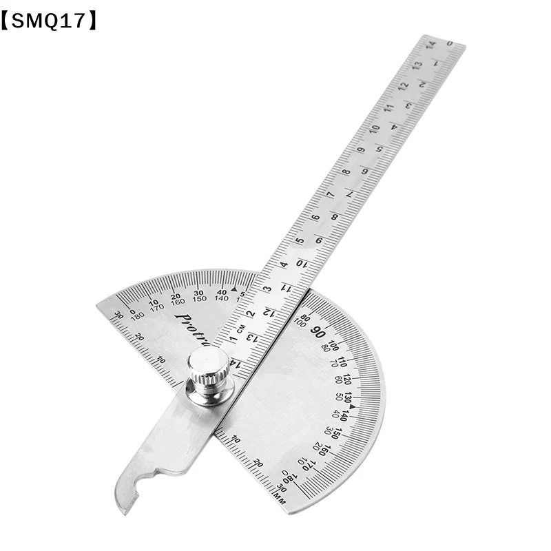 15cm 180 Degree Adjustable Protractor multifunction stainless steel angle ruler【SMQ】