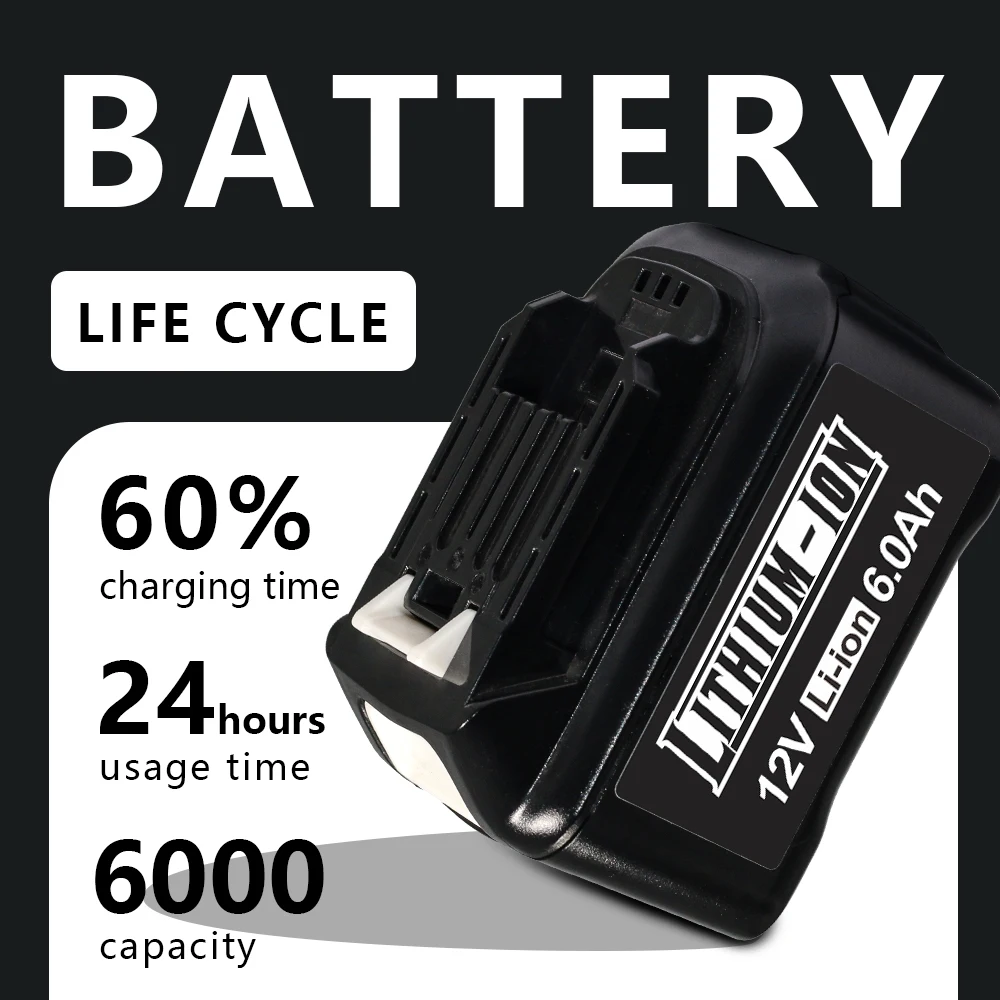 12 فولت 6Ah بطارية ليثيوم أيون لماكيتا الحفر الكهربائية بطارية قابلة للشحن استبدال BL1015 BL104 DF331D أدوات كهربائية بطاريات P108